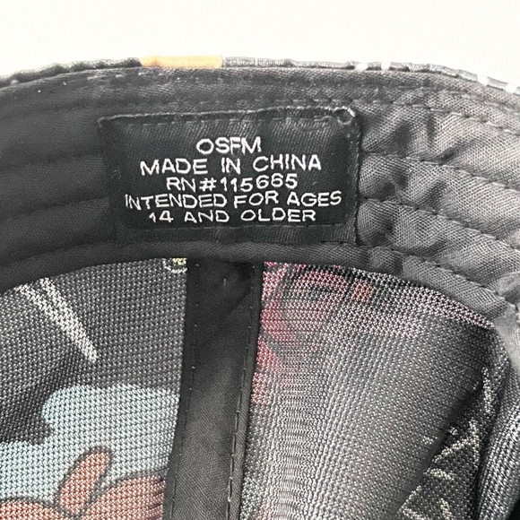 Five Nights at Freddy's Baseball Cap Satin Multi Print Adjustable Black Brim - Picture 8 of 10